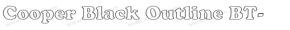 Cooper Black Outline BT字体转换